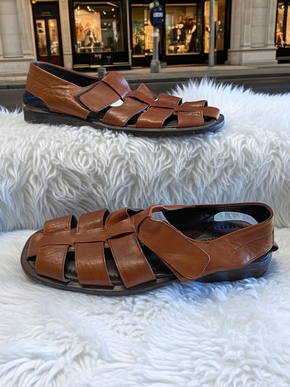 $275 To Boot Men's Tan Brown Leather Fisherman Sandals 10.5